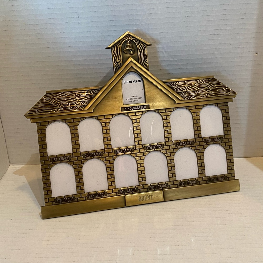 Gold Schoolhouse Multi-Photo Frame by Unbranded